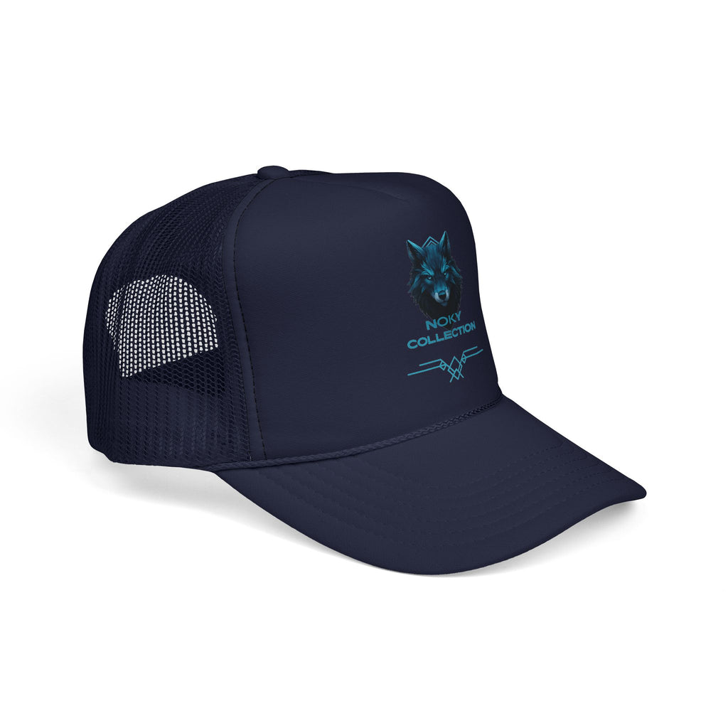 Wolf Collection Trucker Cap - Blue Neon Wolf Mesh Hat