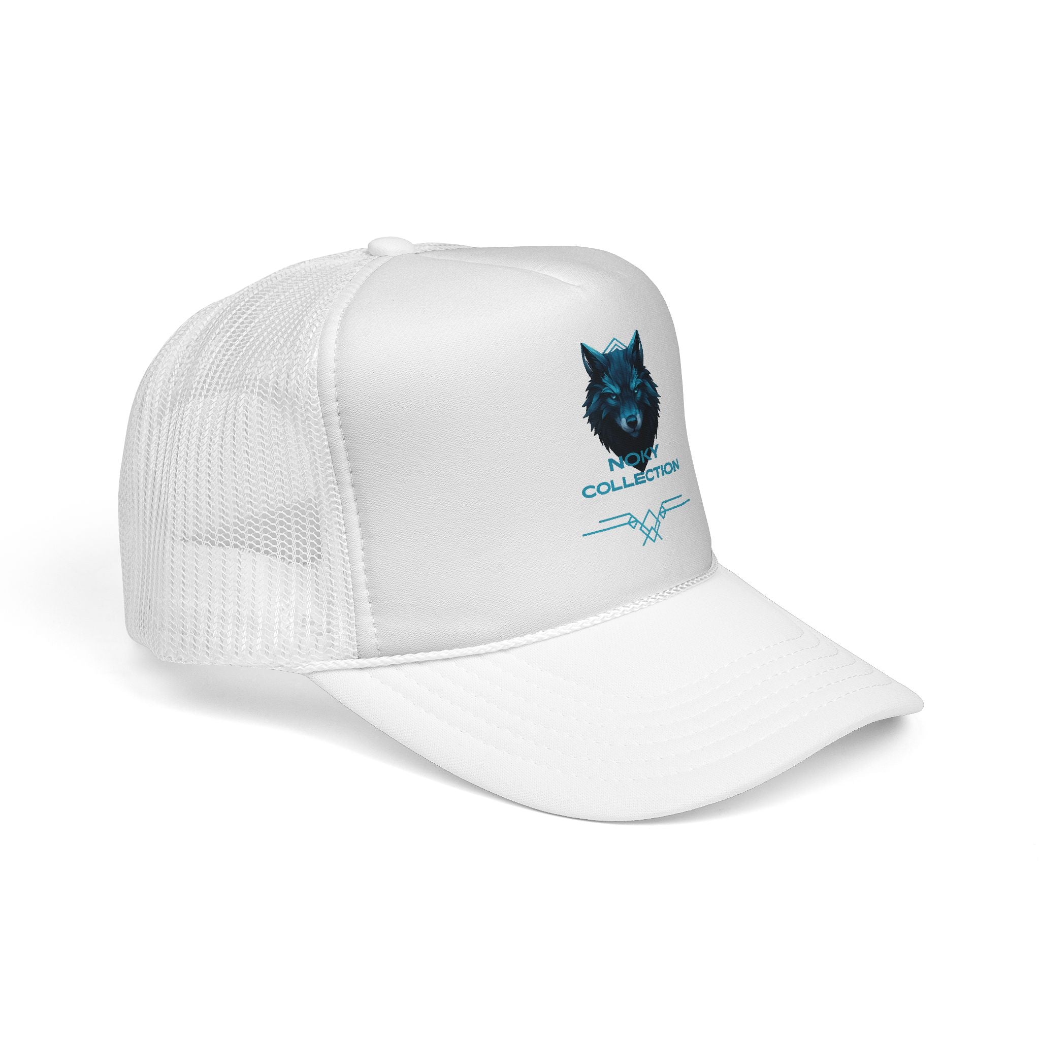 Wolf Collection Trucker Cap - Blue Neon Wolf Mesh Hat