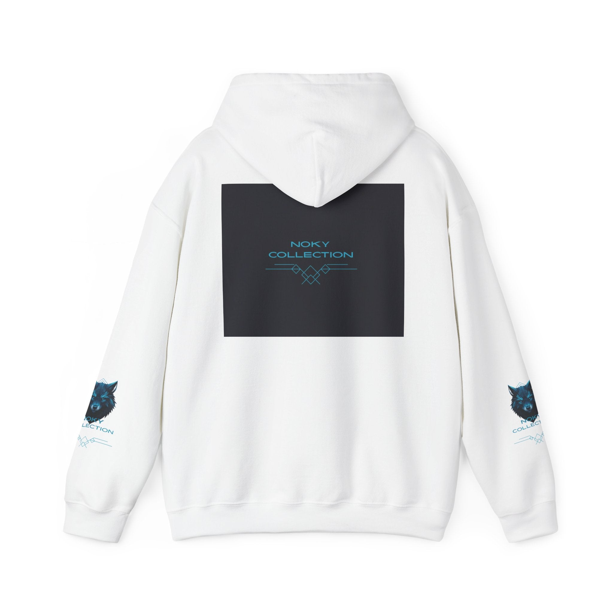 Noky Collection Hoodie — Mystic Blue Wolf Graphic Pullover