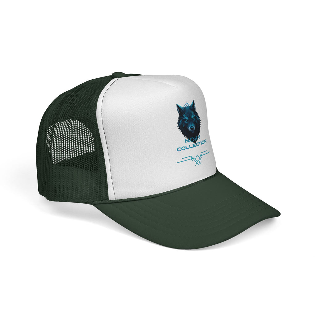 Wolf Collection Trucker Cap - Blue Neon Wolf Mesh Hat