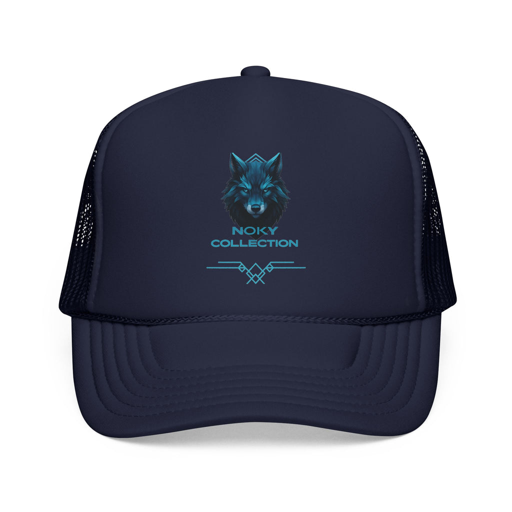 Wolf Collection Trucker Cap - Blue Neon Wolf Mesh Hat