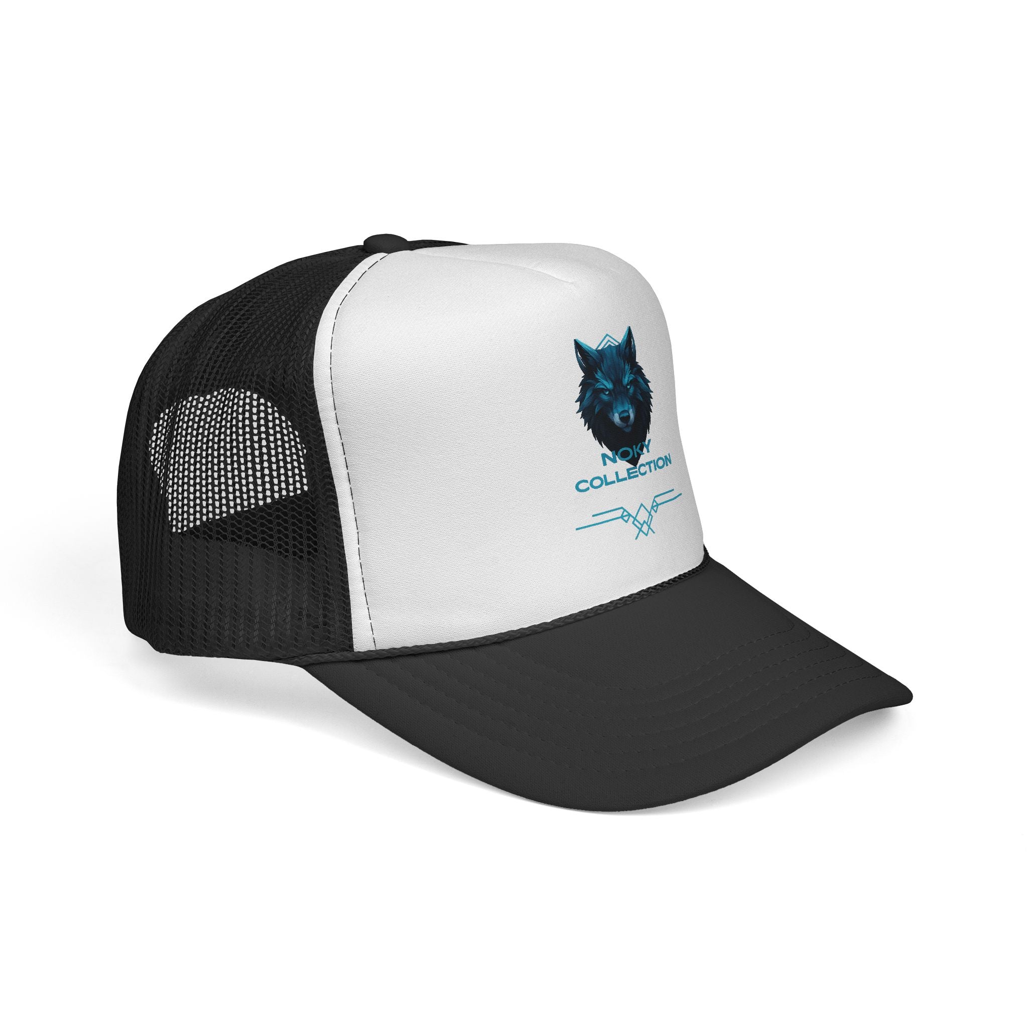 Wolf Collection Trucker Cap - Blue Neon Wolf Mesh Hat