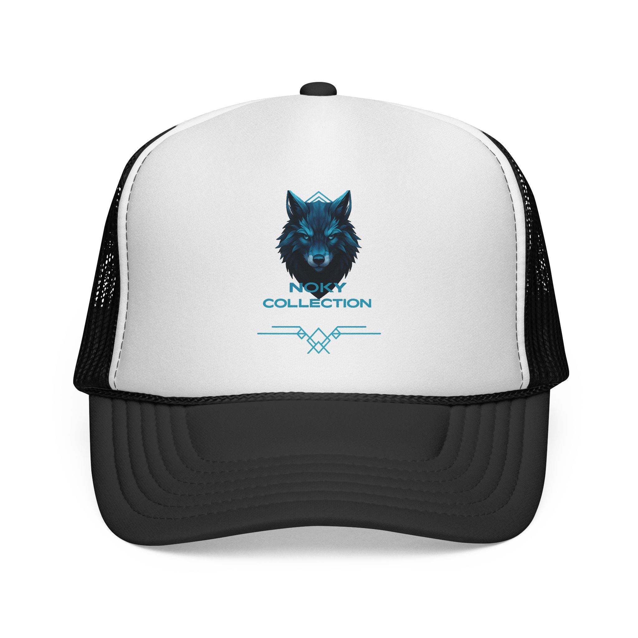 Wolf Collection Trucker Cap - Blue Neon Wolf Mesh Hat