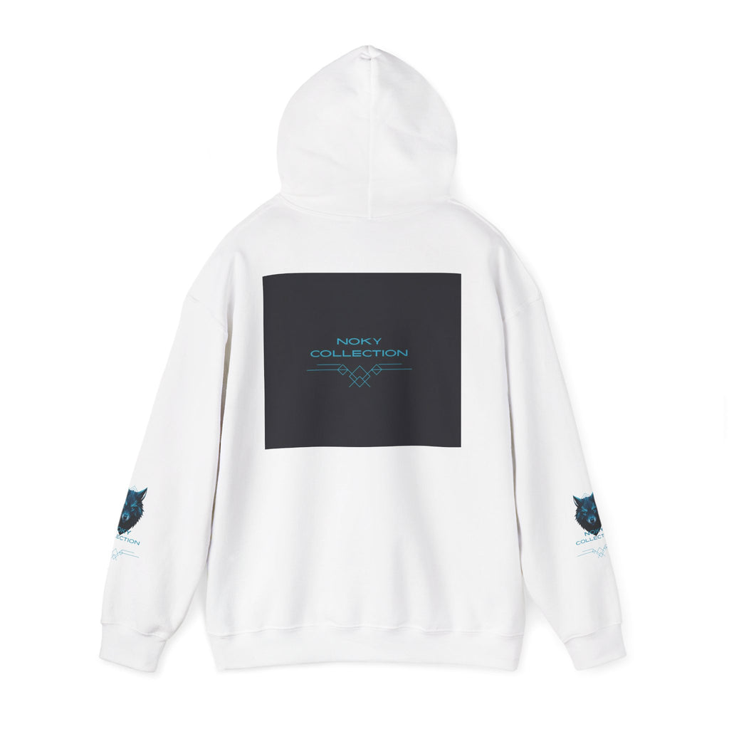 Noky Collection Hoodie — Mystic Blue Wolf Graphic Pullover