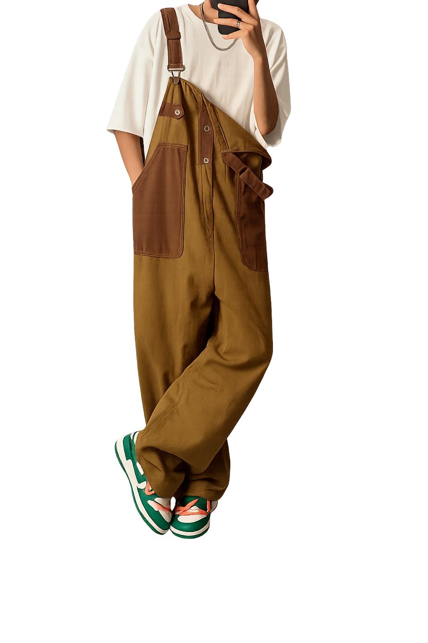 Men's Vintage Casual Wide-leg American Overalls