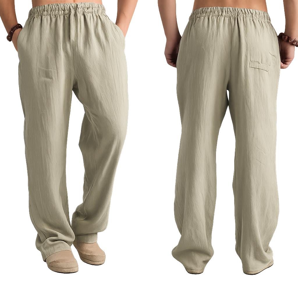 Men's Breathable Linen Loose Casual Sports Pants